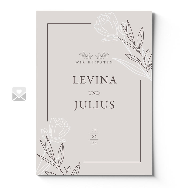 Hochzeitseinladung Levina
