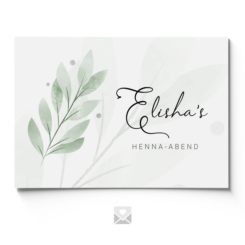 Henna Einladung Elisha