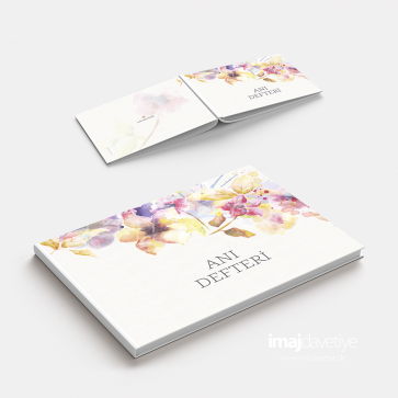 Gästebuch (TR) mit Aquarell-Blüten - GB05