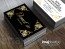 Einladungskarte für Hennaabend in schwarz mit goldenen Ecken